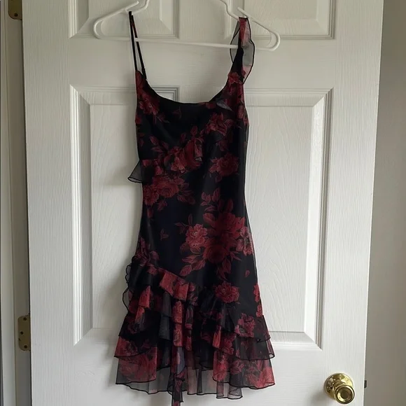 Peppermayo Floral Black and Red Mini Dress - Picture 4 of 13